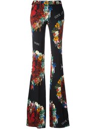 расклешенные брюки с цветочным принтом Philipp Plein
