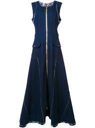 long denim zip dress Natasha Zinko