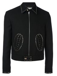 укороченная куртка с заклепками Saint Laurent