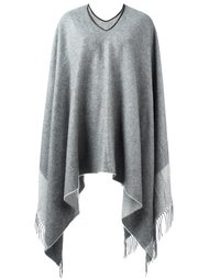 contrast hem poncho Agnona