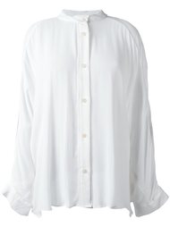 collarless button down shirt Lost &amp; Found Ria Dunn