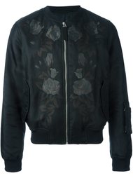 куртка-бомбер с цветочной вышивкой Alexander McQueen