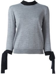 contrast tie sweatshirt MSGM