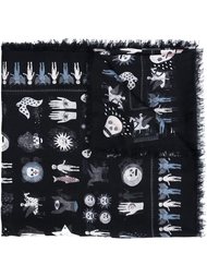 шарф 'Obsession' с рисунком Alexander McQueen