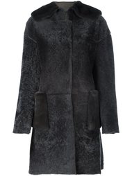 fur-trimmed shearling coat Manzoni 24