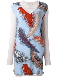 платье с принтом перьев Emilio Pucci