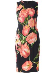 платье с принтом тюльпанов Dolce &amp; Gabbana