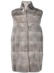 high neck sleeveless coat Manzoni 24