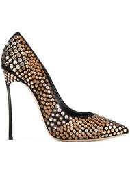 metallic embellished pumps Casadei