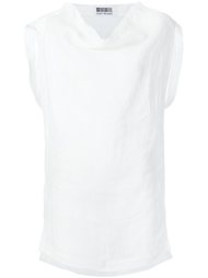 slash neck sack blouse Issey Miyake