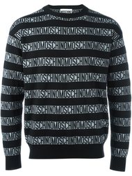 свитер с принтом логотипа Moschino