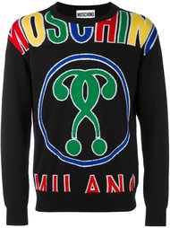 свитер с логотипом  Moschino