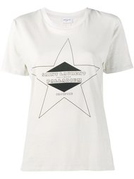 футболка с принтом логотипа   Saint Laurent