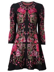 трикотажное платье с цветочным принтом Roberto Cavalli