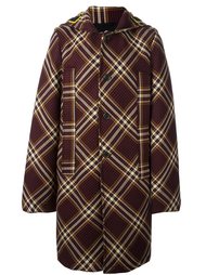 plaid single breasted coat Raf Simons