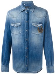 джинсовая рубашка с вышивкой Dolce &amp; Gabbana