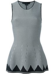 топ в ломаную клетку с баской Alexander Wang