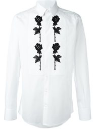 рубашка с аппликацией в виде роз Dolce &amp; Gabbana