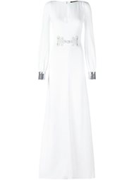 платье с серебристыми манжетами Roberto Cavalli