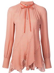 printed tie blouse  Derek Lam