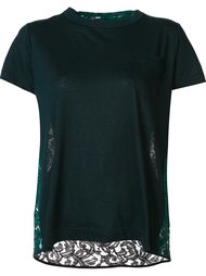 lace insert T-shirt Sacai
