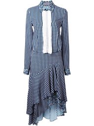 gingham asymmetric shirt dress Preen By Thornton Bregazzi