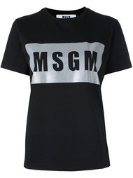 logo print T-shirt MSGM