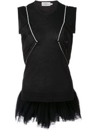 tulle embellished tank top Preen By Thornton Bregazzi