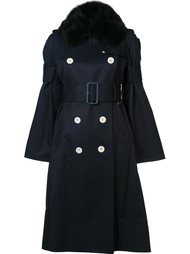 fur collar trenchcoat Sacai