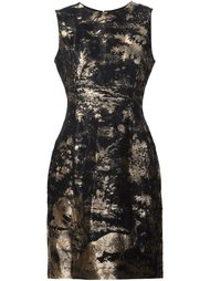 ribbed fitted dress Oscar de la Renta