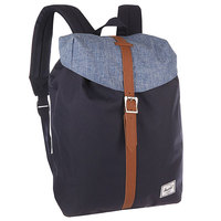 Рюкзак городской Herschel Post Mid Volume Peacoat/Limoges Crosshatch/Tan Synthetic Leather