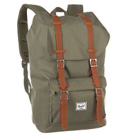 Рюкзак туристический Herschel Little America Deep Lichen Green/Tan Synthetic Leather