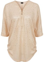 Блестящая футболка (черный) Bonprix