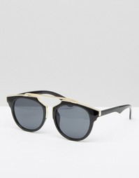Солнцезащитные очки с металлической планкой Pieces - Черный