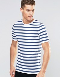 Облегающая футболка в полоску ASOS - Белый