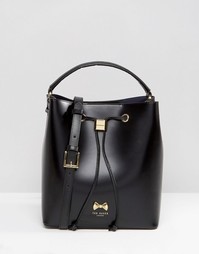 Кожаная сумка с помпоном Ted Baker - Черный