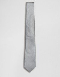 Серый шелковый галстук ASOS - Серый