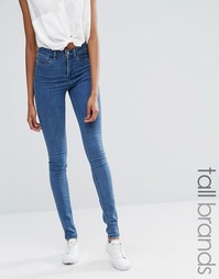 Облегающие джинсы с завышенной талией Noisy May Tall Lexi - Синий
