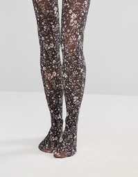 Колготки с цветочным принтом ASOS - Мульти