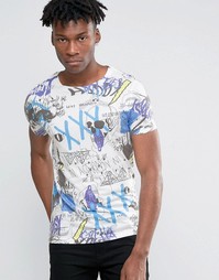Футболка с принтом ASOS - Белый