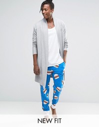 Штаны для дома с принтом ASOS - Синий