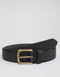 Кожаный ремень ASOS - Черный