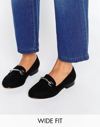 Лоферы для широкой стопы ASOS MINERAL - Черный