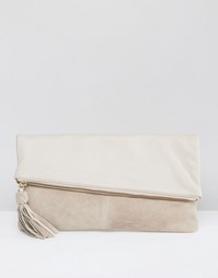 Кожаный клатч ASOS - Телесный