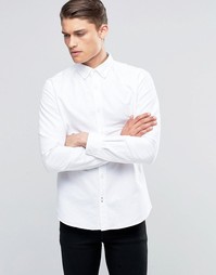 Оксфордская рубашка узкого кроя на пуговицах Esprit - Белый