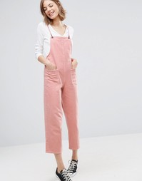 ASOS Denim Dungaree in Washed Pink - Розовый