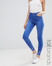 Джинсы с завышенной талией и рваными кромками Missguided Tall Sinner