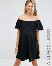 Платье мини для беременных ASOS Maternity - Черный