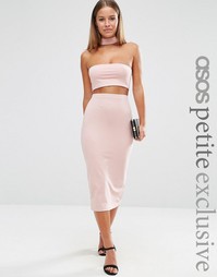 Трикотажная юбка-карандаш для миниатюрных ASOS PETITE - Телесный