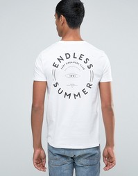 Футболка с принтом Endless Summer сзади ASOS - Белый